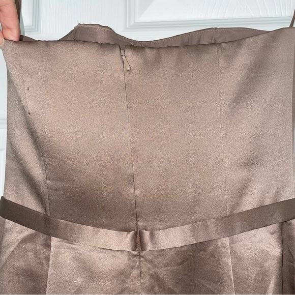 Michaelangelo Satin Taupe Dress - Picture 6 of 15